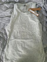 Light heathered Greg high neck cotton jersey tank top from Skims Size S Photo 0