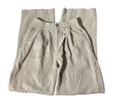 Reformation Mason Pants High Waisted Wide‎ Leg Pleated Tencel Taupe Size 2 Photo 0