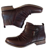 EUC Earth Brand Leather Brook Ankle Boots Garnet Size 9 Photo 0
