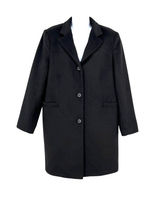 Lauren Ralph Lauren Wool Blend Black Reefer Coat Size 18 Quiet Luxury Minimalist Photo 0