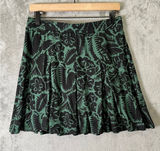 Boden Jersey‎ Mini Skirt Green Floral Print 8 Cottagecore Boho Dark Academia New Photo 0