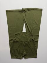 Aerie Offline Real Me Crossover Hi-Rise Flare Leggings, Green, Size S Short Photo 0