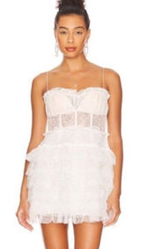 For Love & Lemons White Lace Tiered Dress NWT Photo 0