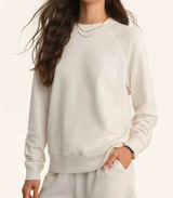 MATE the Label Organic Lightweight Terry Raglan Sweatshirt Bone Cream Womens‎ S Photo 0