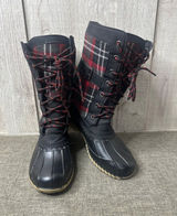 Maurices Whitney 15600 Womens Black Red Plaid Snow Boots Size 6M Photo 0