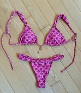 Pink Patterned Bikini BOTTOMS!! Photo 0