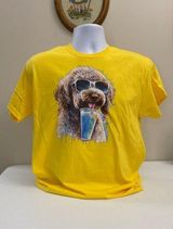 Dog Drinking New T-shirt Photo 0