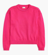 J. Crew Crewneck Drop Shoulder Sweater Hot Pink Women's Size Small Photo 0
