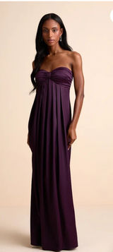 Purple Strapless Lulus Maxi Dress Photo 0
