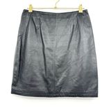 VTG 80’s Wilsons Leather Mini Skirt Womens 12 Black Goth Grunge Moto Punk Biker Photo 0