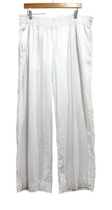Old Navy White Linen Blend High Rise‎ Wide Leg Pants XL Comfort Waistband Photo 0