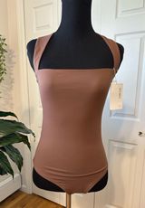 REORIA Butsmooth® Women’s Sexy Sleeveless Square Neck Double Lined Basic Bodysuit Tank Tops Photo 0