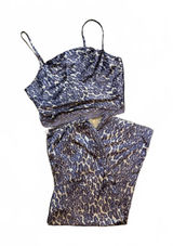 Vintage Y2K Victoria’s Secret Animal Print Cami Pajama Pants Set Lace Photo 0