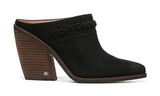 Sam‎ Edelman Size 10 Alison Western Mule in Black Suede Evereve Stacked Heel Photo 0