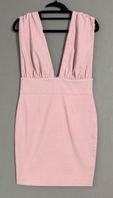 Miss Circle sz M pink plunge fitted mini party‎ dress Photo 0