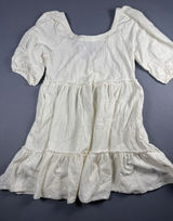 Frye and Co Womens White Textured Tiered Babydoll Puff Sleeve Dress XL Photo 0