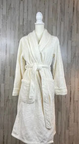 ULTA‎ Women's S/M Fluffy White Bathrobe Tie Wrap Shawl Collar Soft Pockets Photo 0