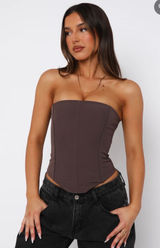 Grey White Fox Corset Top Photo 0