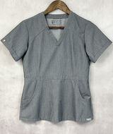 FIGS Technical Collection‎ Cayo Scrub Top Women XXS Grey Stretch Minimal Health Photo 0