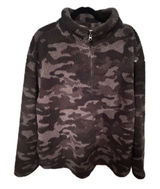 Koolaburra by UGG Womens Camo Sherpa Fleece Quarter Zip Pullover Sweatshirt XL Photo 0
