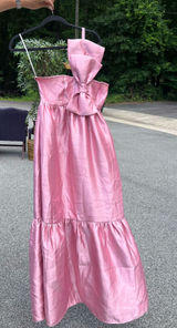 Petal & Pup pink one shoulder dress with bow Photo 0