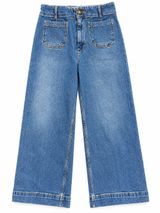 Anthropologie Pilcro Wide Leg Jeans Women 31 Blue Patch Pocket Skipper Photo 0