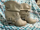 Sparkle Cowboy Boots Tan Size 9 Photo 0