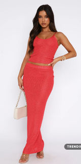 White Fox Boutique Red Sequin Set Photo 0