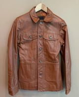 Vero Moda Button Leather Jacket Brown Size‎ Medium Photo 0