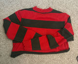 Freddy Krueger Cropped Sweater Red Size L Photo 0