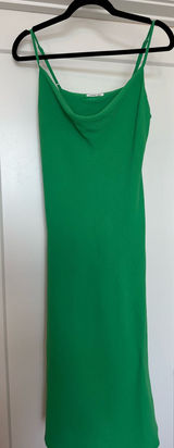 Green Cowl Neck Dress Photo 0
