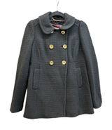 Juicy Couture Black Double-Breasted Wool Blend Peacoat With Gold Buttons Photo 0