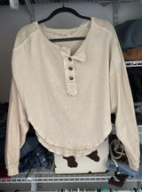 Free People Cropped Top Long Sleeve Photo 0