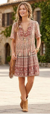 Sundance Fields of Beauty Tiered Peasant Dress XS FINAL PRICE Photo 0