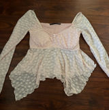 Long sleeve mesh Crop Top Pink Size XS Photo 0