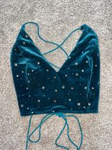 SheIn Velvet Blue Starry Tank top Photo 0