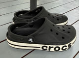 Crocs Bayaband Clogs Black White Men's 4 Women's 6 Comfort Slip On Shoes Sandals Photo 0