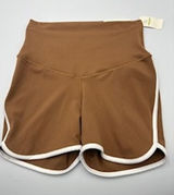 OFFLINE by Aerie Real Me Shortie S Brown‎ High Rise 3" Inseam Retro Piping NWT Photo 0