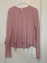 Lululemon Modal Relaxed-Fit Lounge Long-Sleeve Shirt - Pink Haze - Size 6 Photo 0