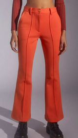 Urban Outfitters Orange Flare Pants‎ High Rise Retro Wide Leg Women’s M Photo 0