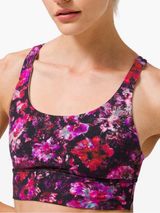 Lululemon purple and pink floral Energy sports bra size 6 Photo 0