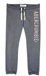 Abercrombie & Fitch Y2K Vintage Style Joggers Gray Sweatpants Large Spellout 90s Photo 0