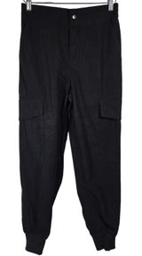 AREA STARS Black Corduroy Cargo Jogger Pants Women's Size Medium‎ Photo 0