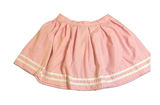 Hot Topic light pink pleated cheer schoolgirl skirt White stripe Goth Whimsy M Photo 0