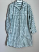 Lake Pajama Shirt Dress Gingham‎ Cotton Nightdress Womens XS Photo 0