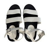 Madden‎ Girl Doral White Black Chunky Platform Strappy Sandals Women US 8.5 Photo 0