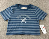 NWT PacSun Budweiser Crop Top Striped Blue Graphic T Shirt Women's Size M Photo 0