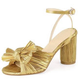 MUCCCUTE Women's Bow Knot Sandals Ankle Buckle Strap Chunky Heeled Size 6 Photo 0