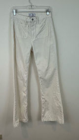 GAP Cream Corduroy 70's Flare High-Rise Pants Size 6R Women's Photo 0