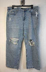 Aeropostale Low Rise Baggy Distressed Light Wash Jeans 18R Y2K Skater Jeans Photo 0